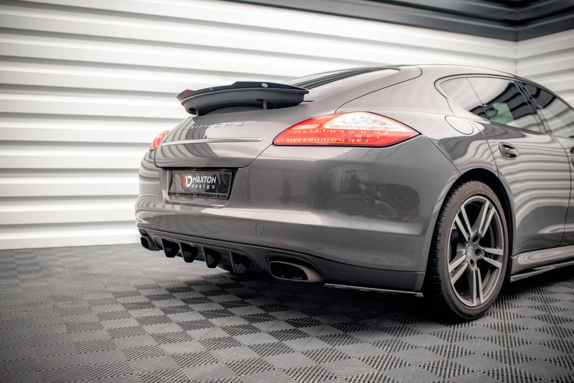 Heckansatz Diffusor passend für Porsche Panamera / Panamera Diesel 970 schwarz Hochglanz