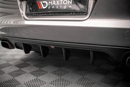 Heckansatz Diffusor passend für Porsche Panamera / Panamera Diesel 970 schwarz Hochglanz