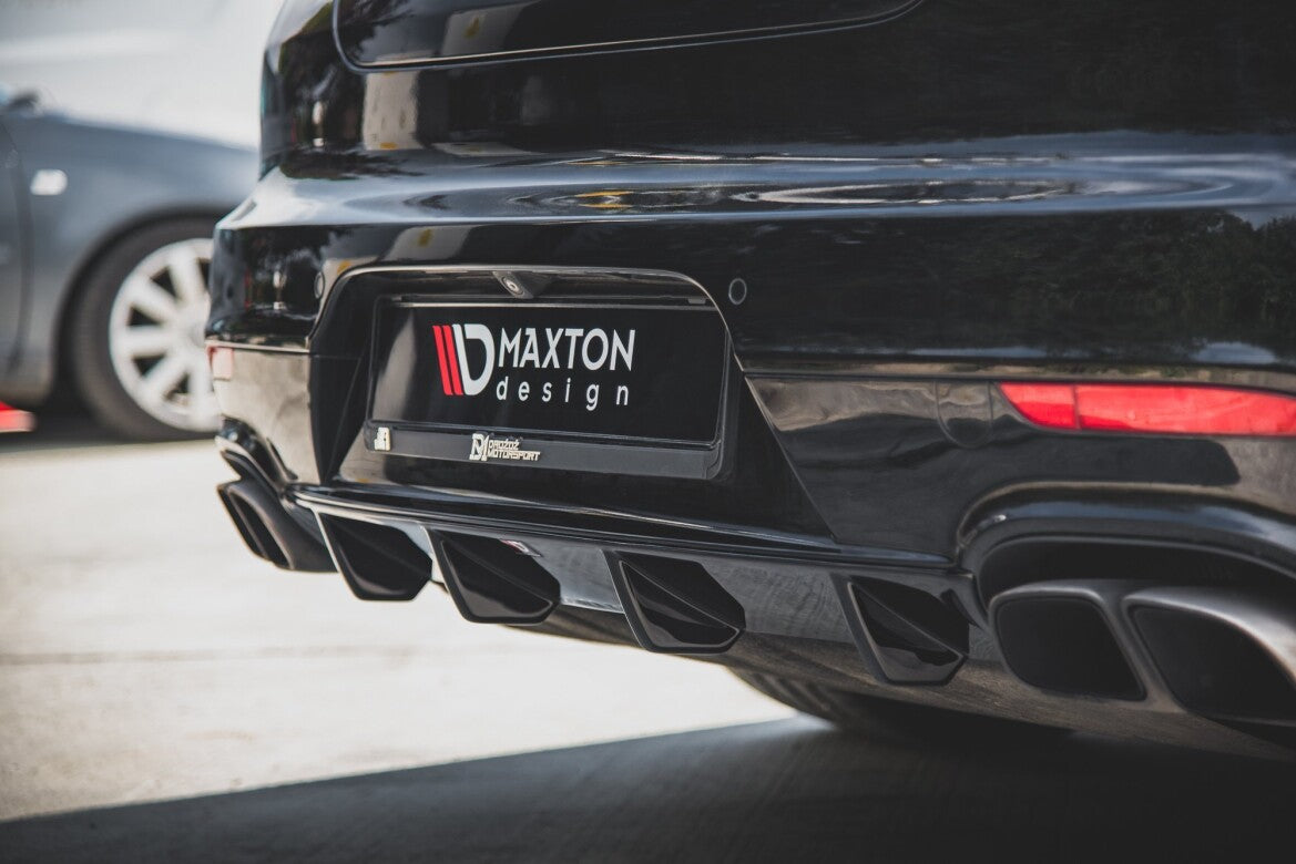 Heckansatz Diffusor passend für Porsche Panamera Turbo 970 FL schwarz Hochglanz