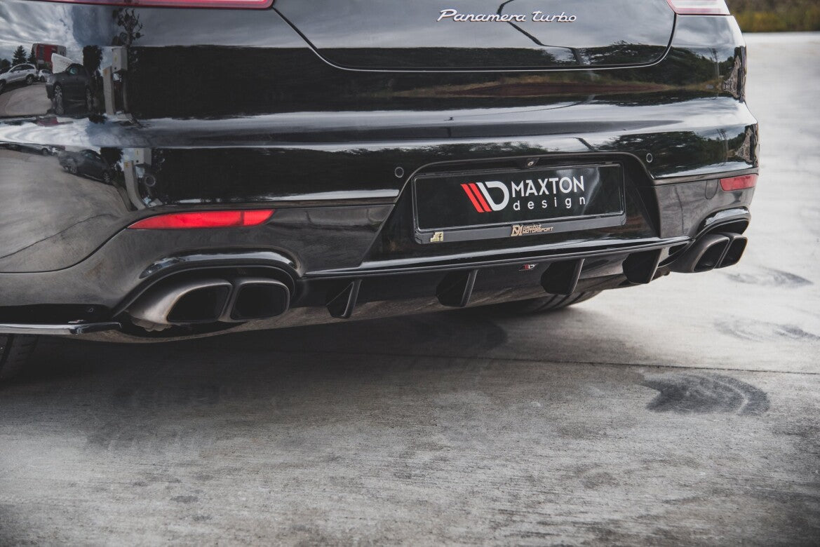 Heckansatz Diffusor passend für Porsche Panamera Turbo 970 FL schwarz Hochglanz