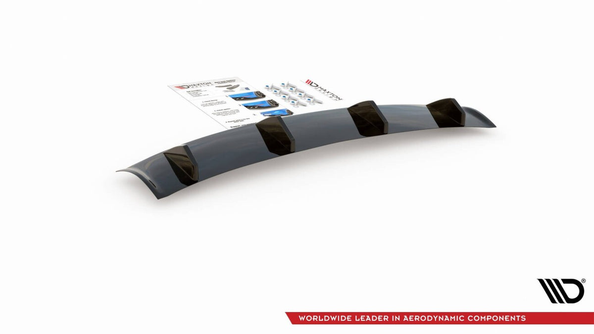Heckansatz Diffusor passend für Porsche Panamera Turbo 970 FL schwarz Hochglanz