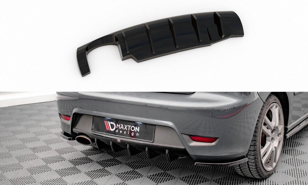 Heckansatz Diffusor passend für Seat Ibiza CUPRA Mk3 schwarz Hochglanz