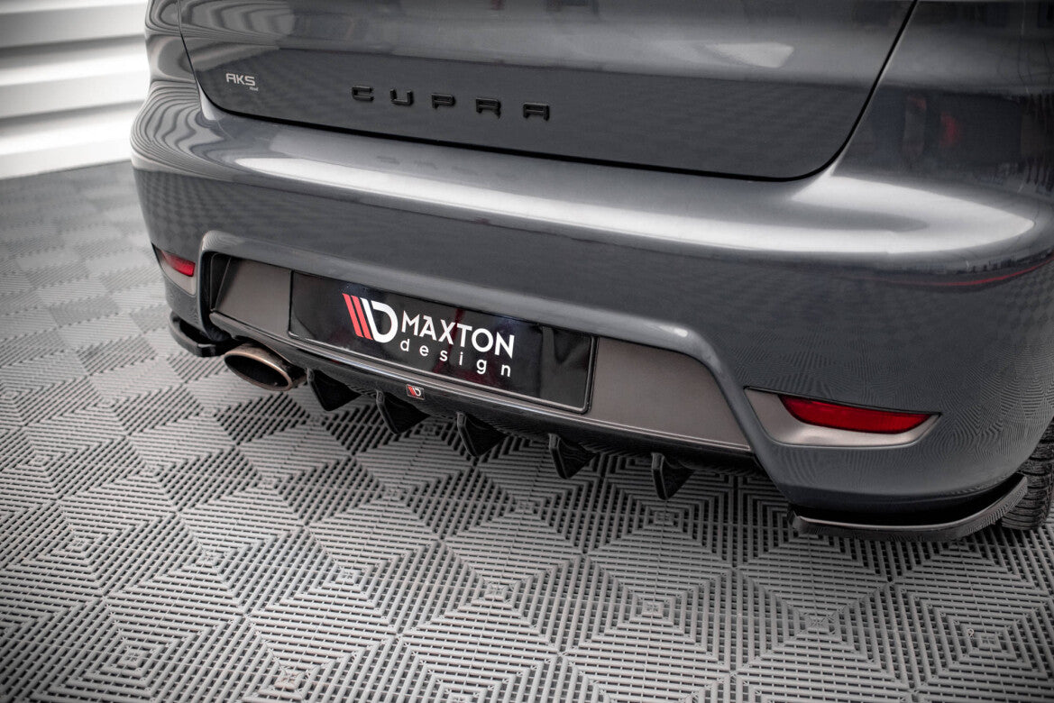 Heckansatz Diffusor passend für Seat Ibiza CUPRA Mk3 schwarz Hochglanz