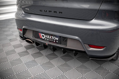 Heckansatz Diffusor passend für Seat Ibiza CUPRA Mk3 schwarz Hochglanz