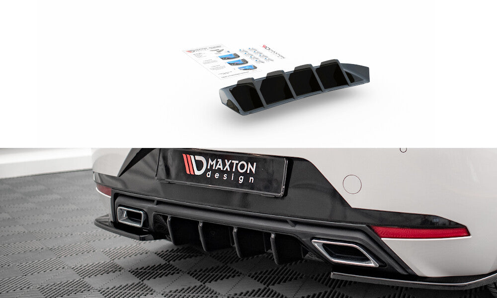 Heckansatz Diffusor passend für Seat Ibiza FR Mk5 schwarz Hochglanz