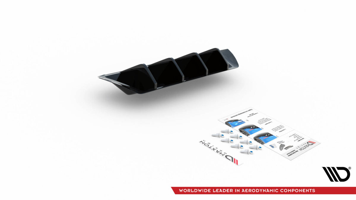 Heckansatz Diffusor passend für Seat Ibiza FR Mk5 schwarz Hochglanz