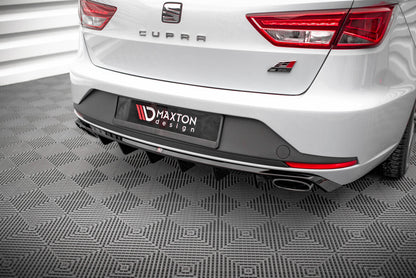Heckansatz Diffusor passend für Seat Leon CUPRA Sportstourer Mk3 schwarz Hochglanz