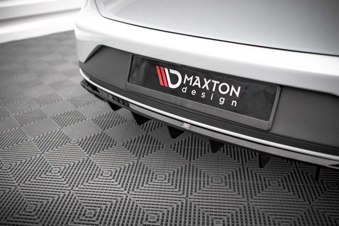 Heckansatz Diffusor passend für Seat Leon CUPRA Sportstourer Mk3 schwarz Hochglanz