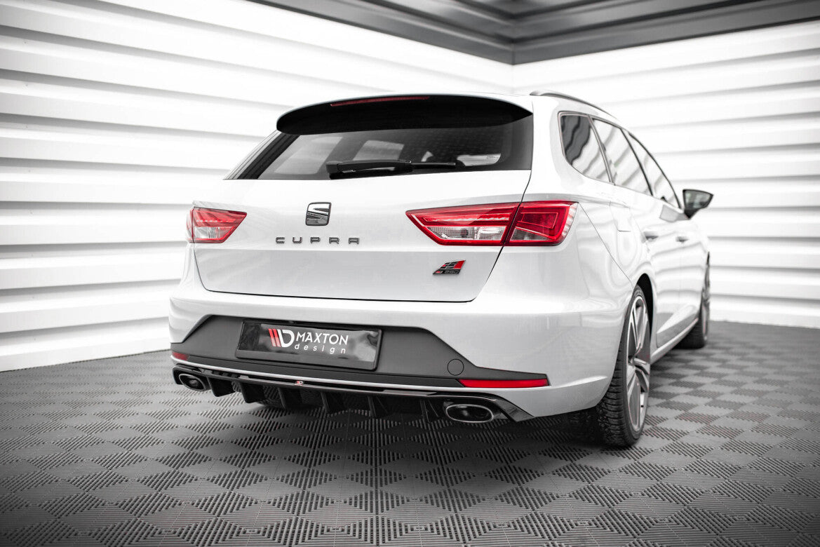 Heckansatz Diffusor passend für Seat Leon CUPRA Sportstourer Mk3 schwarz Hochglanz