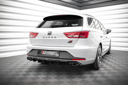 Heckansatz Diffusor passend für Seat Leon CUPRA Sportstourer Mk3 schwarz Hochglanz