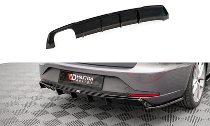 Heckansatz Diffusor passend für Seat Leon FR Sportstourer Mk3 schwarz Hochglanz