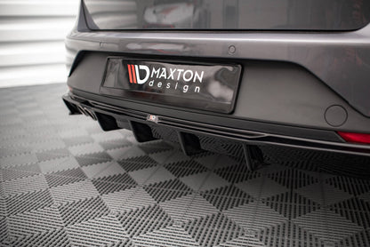 Heckansatz Diffusor passend für Seat Leon FR Sportstourer Mk3 schwarz Hochglanz