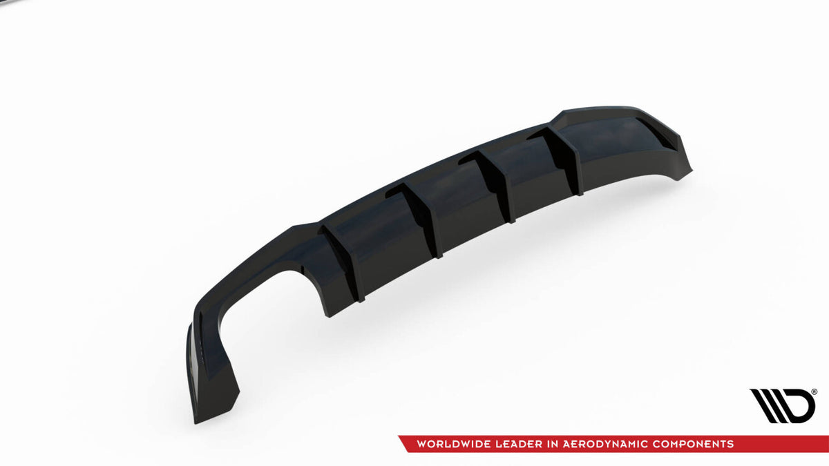 Heckansatz Diffusor passend für Seat Leon FR Sportstourer Mk3 schwarz Hochglanz