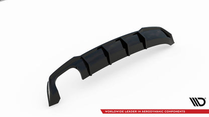 Heckansatz Diffusor passend für Seat Leon FR Sportstourer Mk3 schwarz Hochglanz