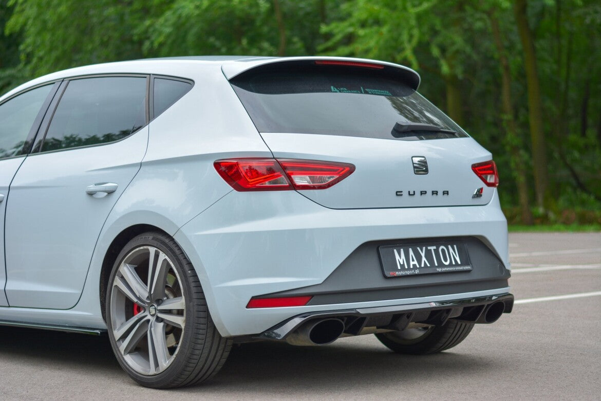 Heckansatz Diffusor passend für Seat Leon III CUPRA schwarz Hochglanz