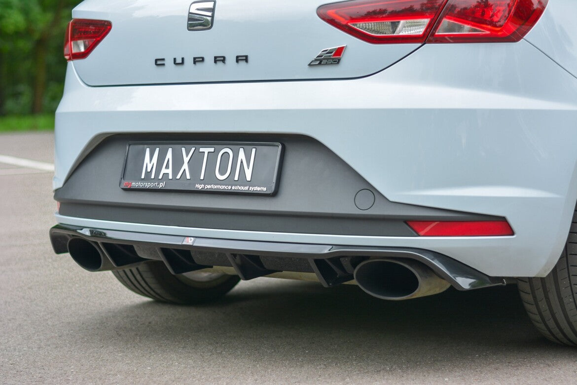 Heckansatz Diffusor passend für Seat Leon III CUPRA schwarz Hochglanz