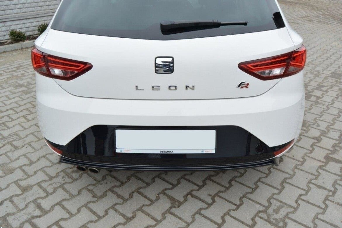 Heckansatz Diffusor passend für Seat Leon III FR schwarz Hochglanz