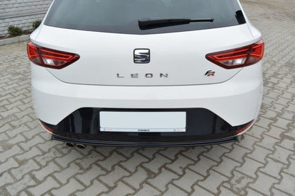 Heckansatz Diffusor passend für Seat Leon III FR schwarz Hochglanz
