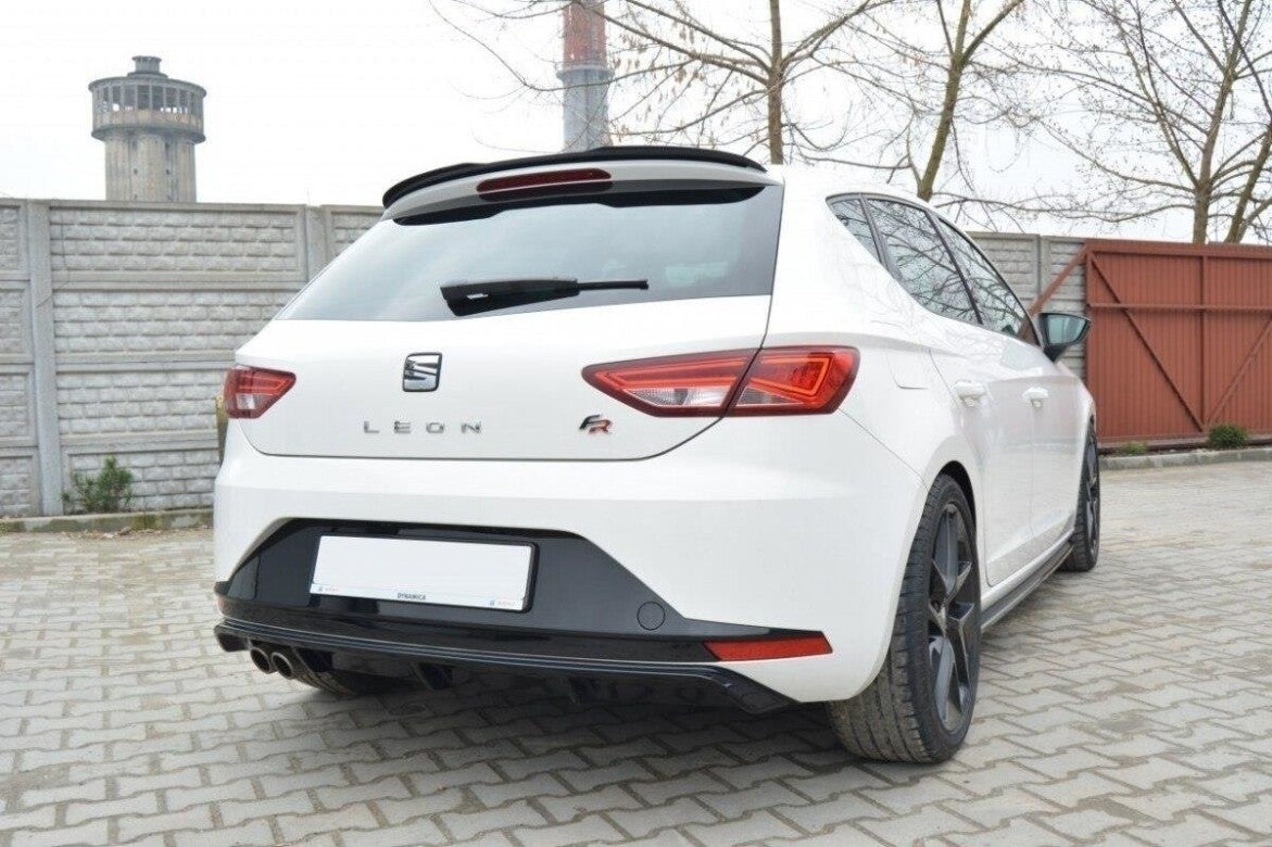 Heckansatz Diffusor passend für Seat Leon III FR schwarz Hochglanz