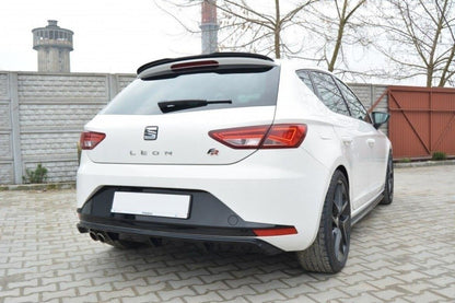 Heckansatz Diffusor passend für Seat Leon III FR schwarz Hochglanz
