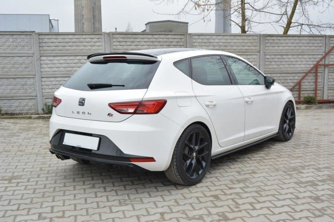 Heckansatz Diffusor passend für Seat Leon III FR schwarz Hochglanz