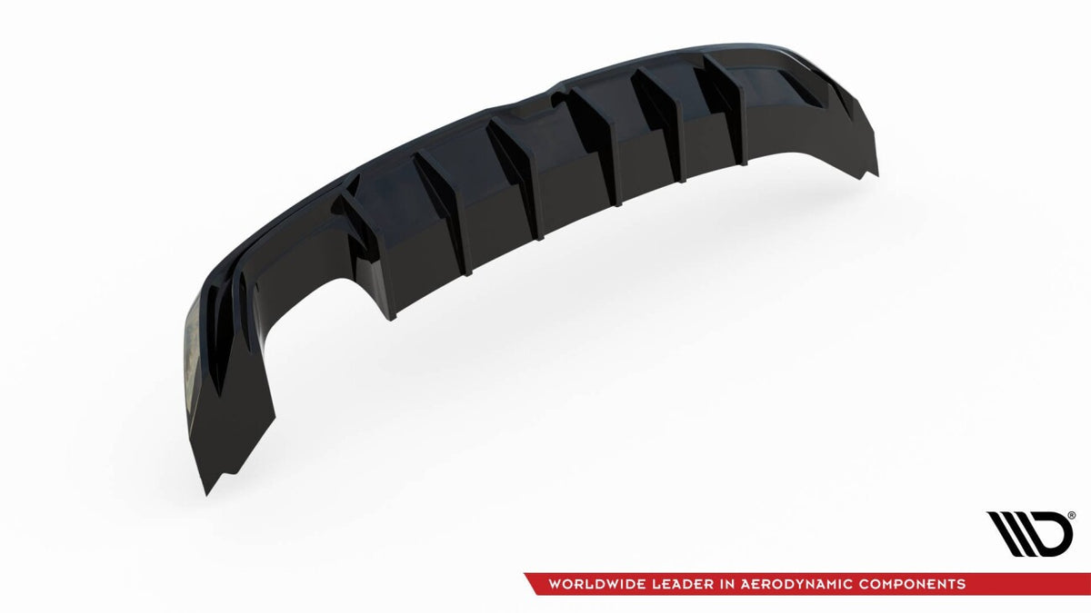 Heckansatz Diffusor passend für Seat Leon Mk3 FR FL schwarz Hochglanz