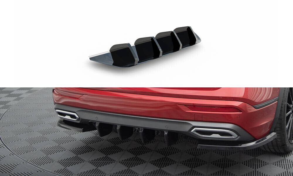 Heckansatz Diffusor passend für Seat Tarraco FR Mk1 schwarz Hochglanz