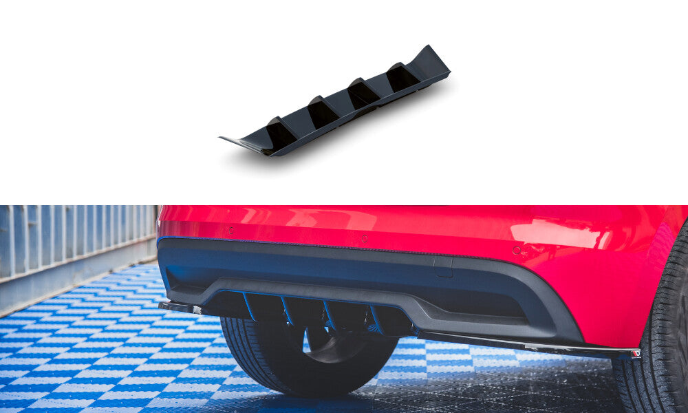 Heckansatz Diffusor passend für Skoda Kamiq Mk1 schwarz Hochglanz