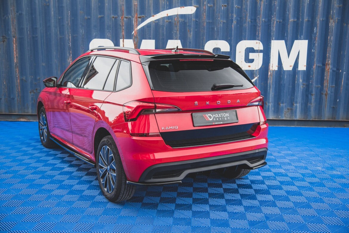 Heckansatz Diffusor passend für Skoda Kamiq Mk1 schwarz Hochglanz
