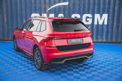 Heckansatz Diffusor passend für Skoda Kamiq Mk1 schwarz Hochglanz