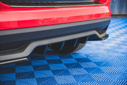 Heckansatz Diffusor passend für Skoda Kamiq Mk1 schwarz Hochglanz