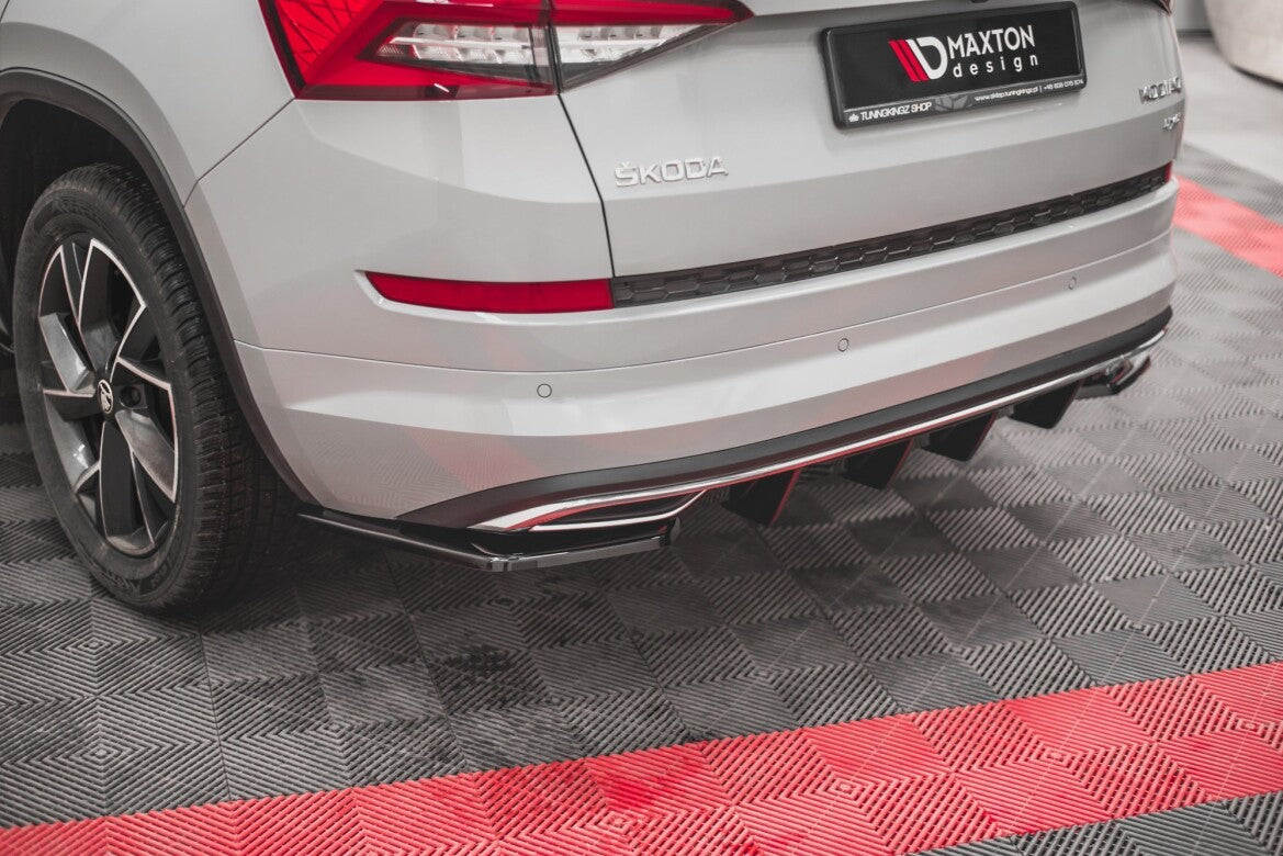 Heckansatz Diffusor passend für Skoda Kodiaq Sportline Mk1 / Mk1 FL schwarz Hochglanz