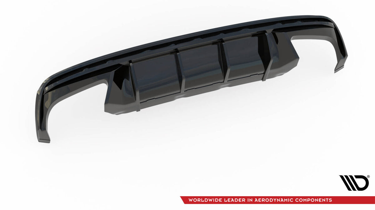 Heckansatz Diffusor passend für Skoda Octavia RS Liftback / Combi Mk4 FL schwarz Hochglanz
