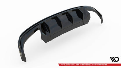 Heckansatz Diffusor passend für Skoda Octavia RS Liftback / Combi Mk4 FL schwarz Hochglanz