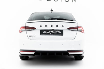 Heckansatz Diffusor passend für Skoda Octavia Sportline Liftback / Combi Mk4 FL schwarz Hochglanz