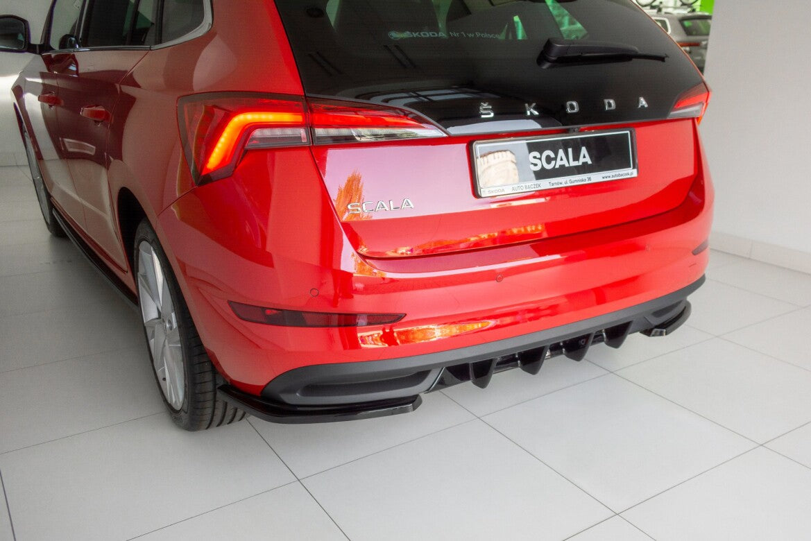 Heckansatz Diffusor passend für Skoda Scala schwarz Hochglanz