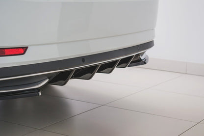 Heckansatz Diffusor passend für Skoda Superb Liftback / Combi Mk3 FL schwarz Hochglanz
