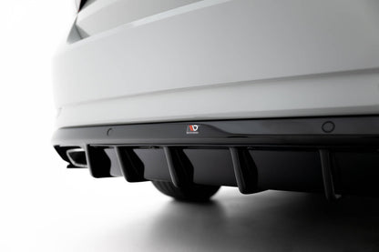 Heckansatz Diffusor passend für Skoda Superb Liftback / Combi Mk3 schwarz Hochglanz