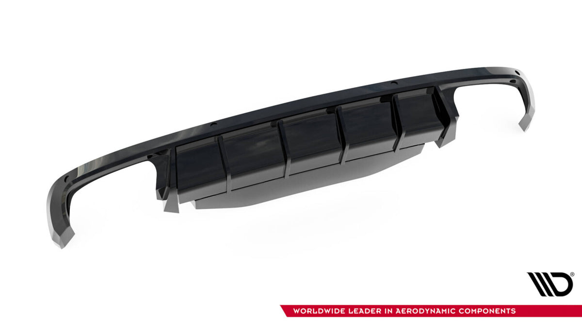 Heckansatz Diffusor passend für Skoda Superb Liftback / Combi Mk3 schwarz Hochglanz