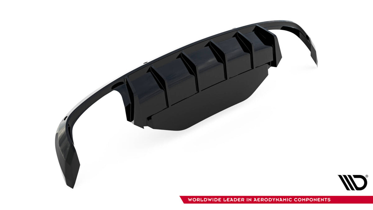 Heckansatz Diffusor passend für Skoda Superb Liftback / Combi Mk3 schwarz Hochglanz