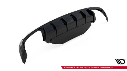 Heckansatz Diffusor passend für Skoda Superb Liftback / Combi Mk3 schwarz Hochglanz