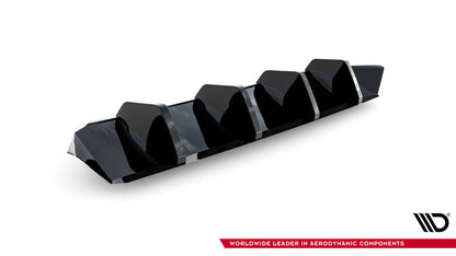 Heckansatz Diffusor passend für Skoda Superb Mk4 schwarz Hochglanz