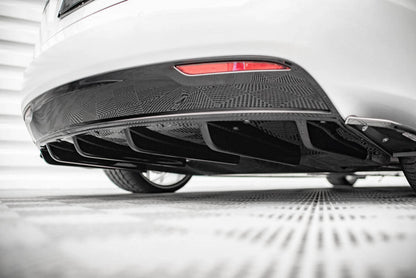 Heckansatz Diffusor passend für Tesla Model S FL schwarz Hochglanz