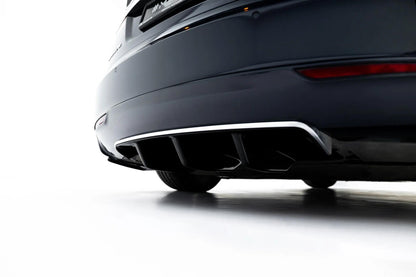 Heckansatz Diffusor passend für Tesla Model S Mk1 schwarz Hochglanz