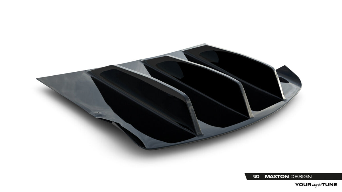 Heckansatz Diffusor passend für Tesla Model S Mk1 schwarz Hochglanz