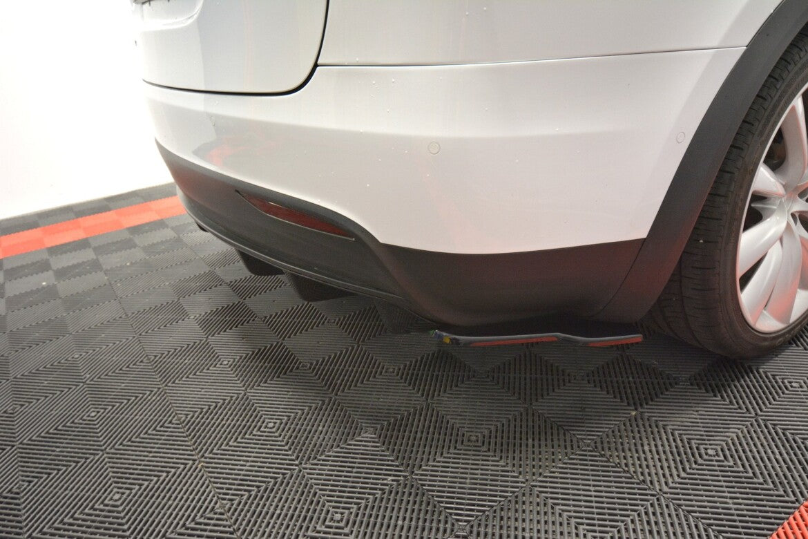 Heckansatz Diffusor passend für Tesla MODEL X schwarz Hochglanz