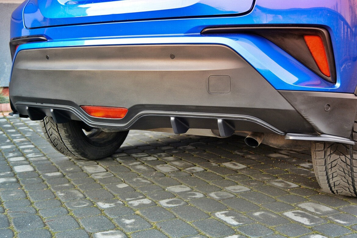 Heckansatz Diffusor passend für Toyota C-HR schwarz Hochglanz