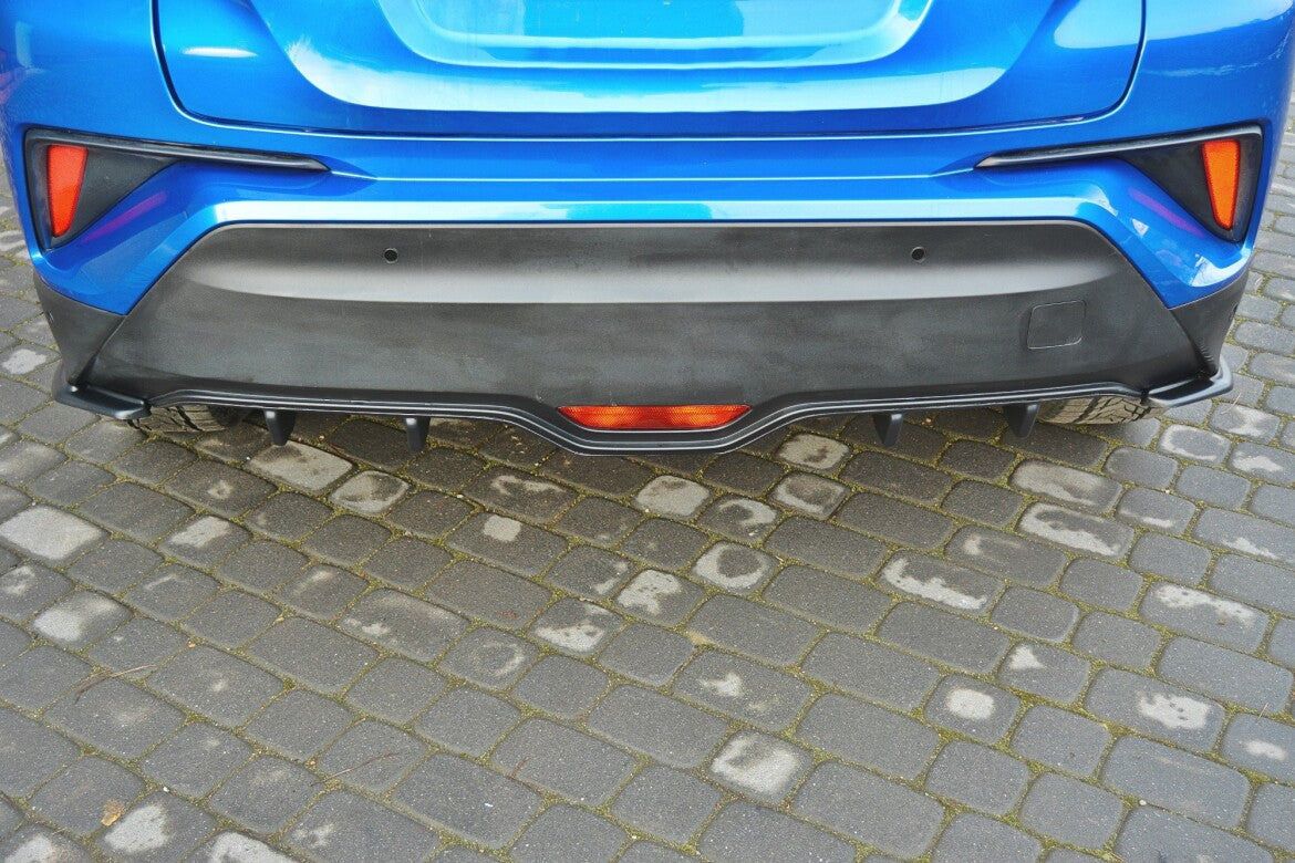 Heckansatz Diffusor passend für Toyota C-HR schwarz Hochglanz