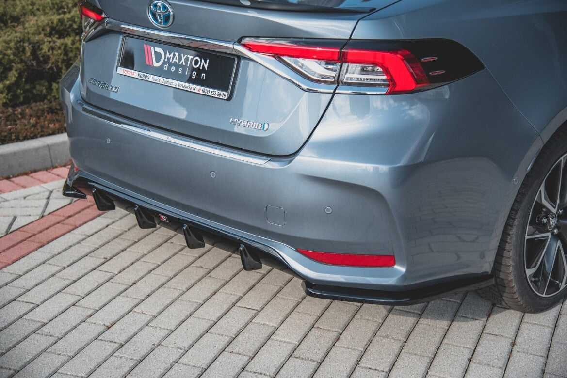 Heckansatz Diffusor passend für Toyota Corolla XII Limousine schwarz Hochglanz