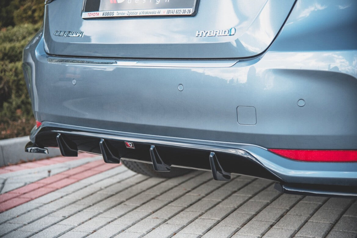 Heckansatz Diffusor passend für Toyota Corolla XII Limousine schwarz Hochglanz